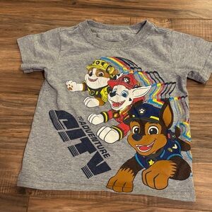 Nickelodeon Grey Tee with Colorful Paw Patrol Graphic